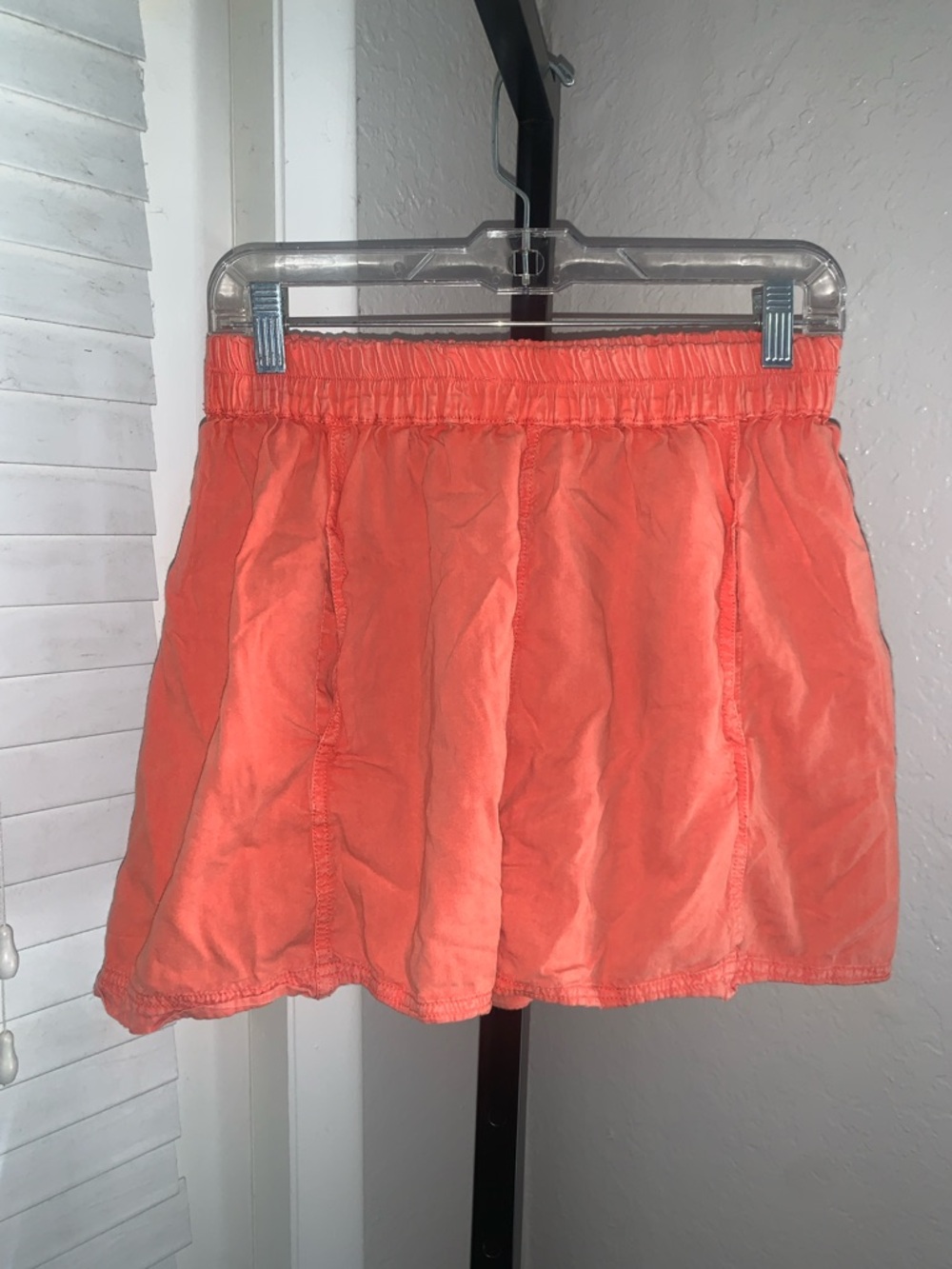 Free people high rise elastic waistband cotton blend shorts small